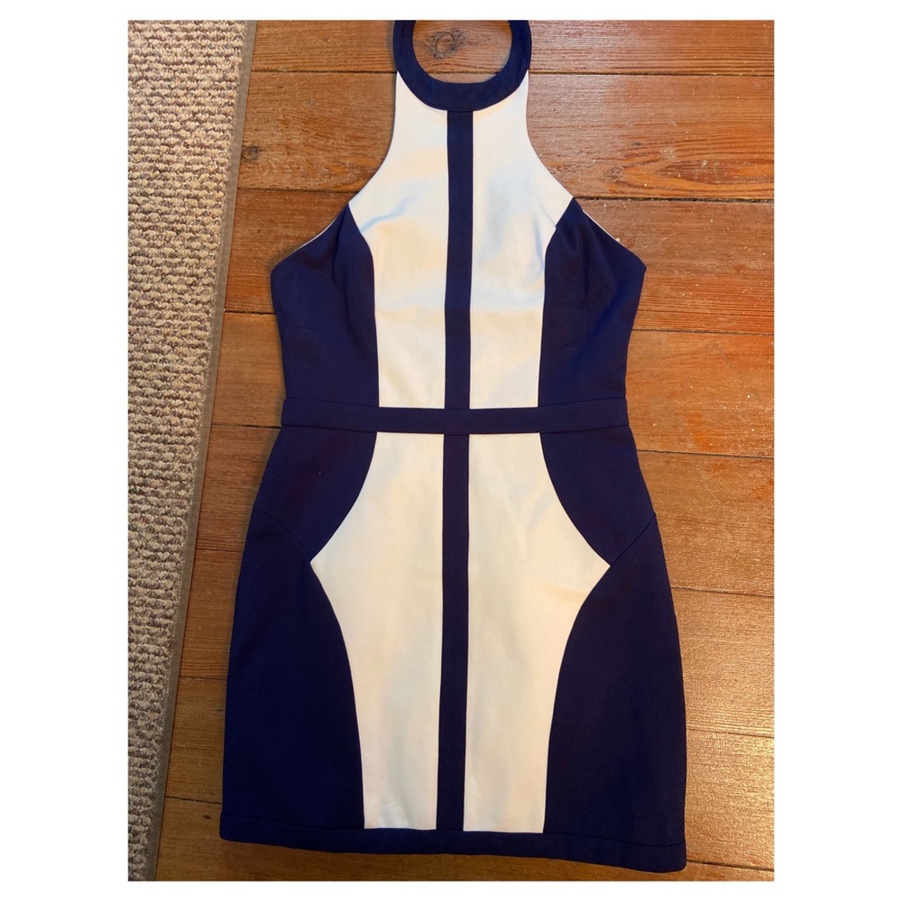 Finders Keepers Navy/white dress